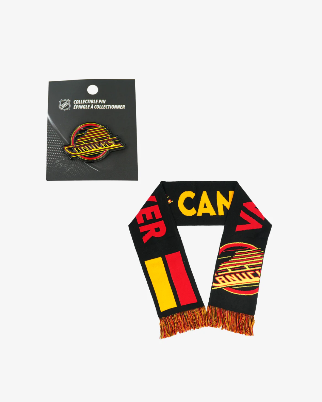 Vancouver Canucks Scarf and Pin Set