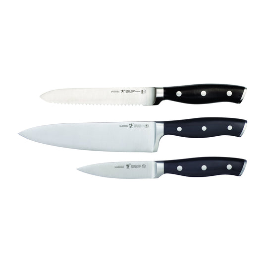 HENCKELS Forged Accent 3 Piece Knife Set - Black
