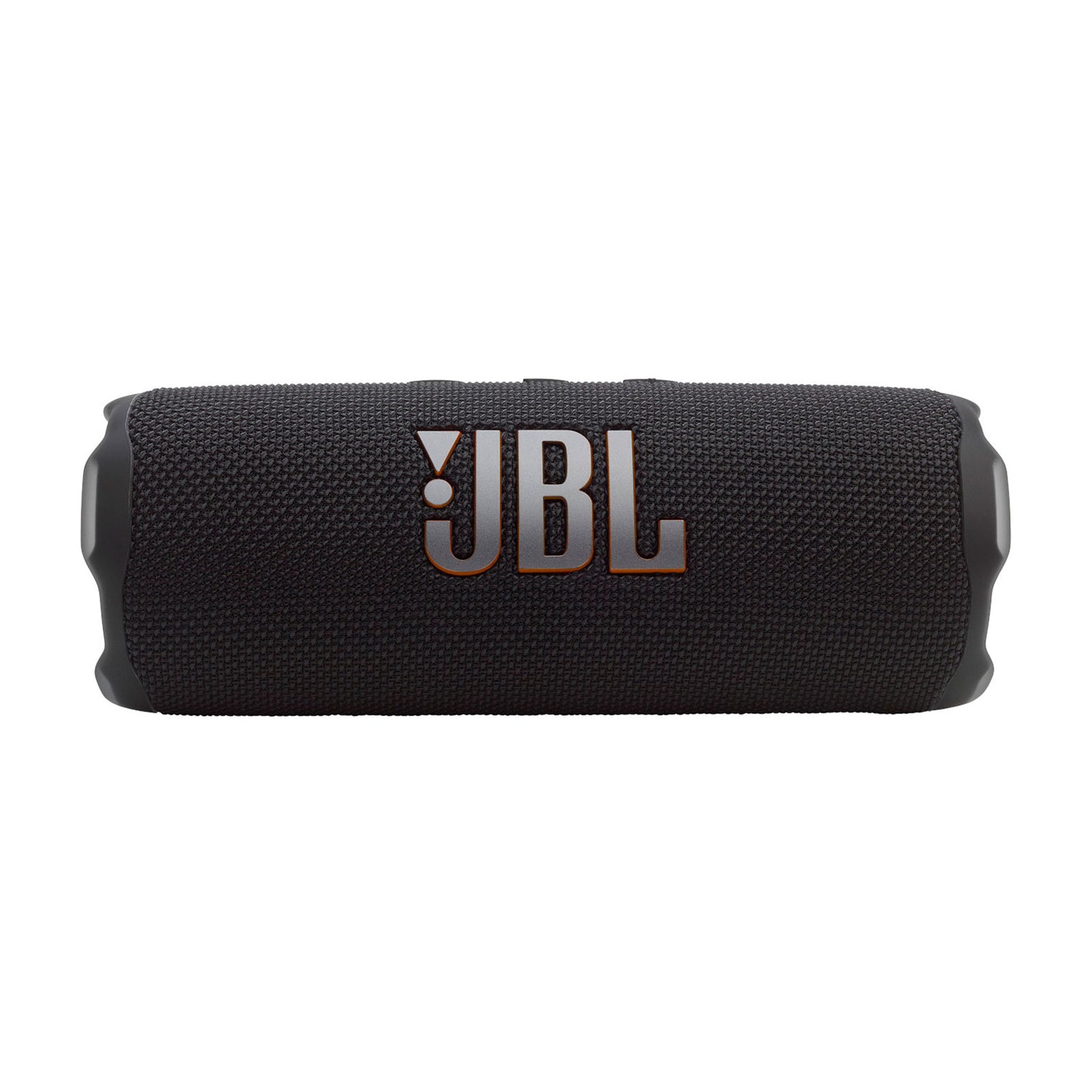Black JBL speaker on a white background