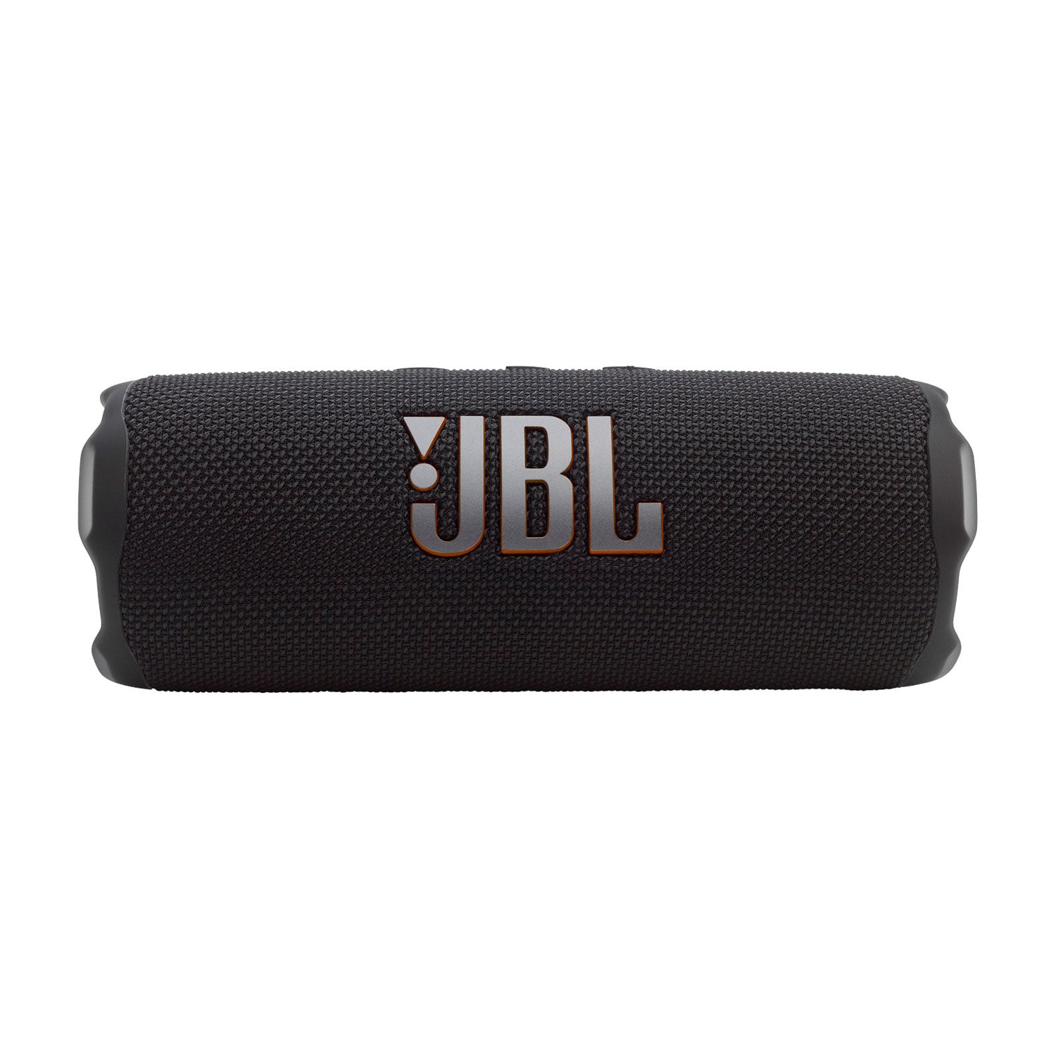 Black JBL speaker on a white background