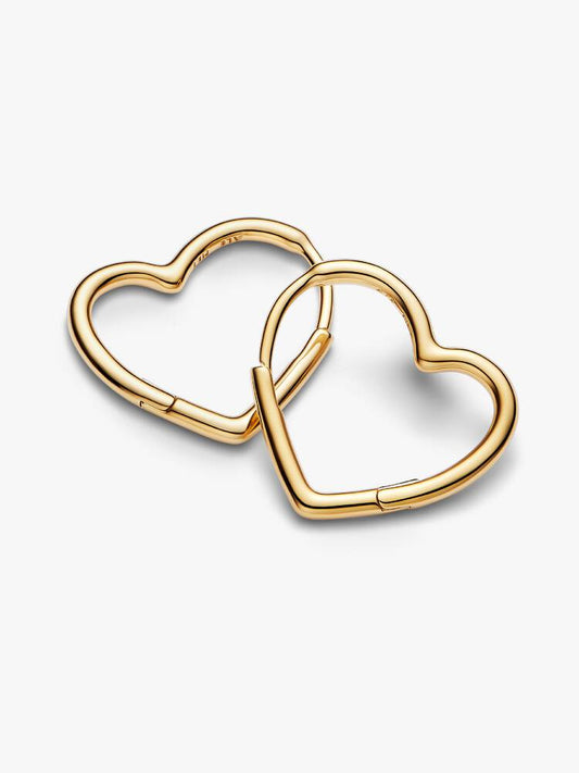 Pandora Asymmetrical Heart Hoop Earrings