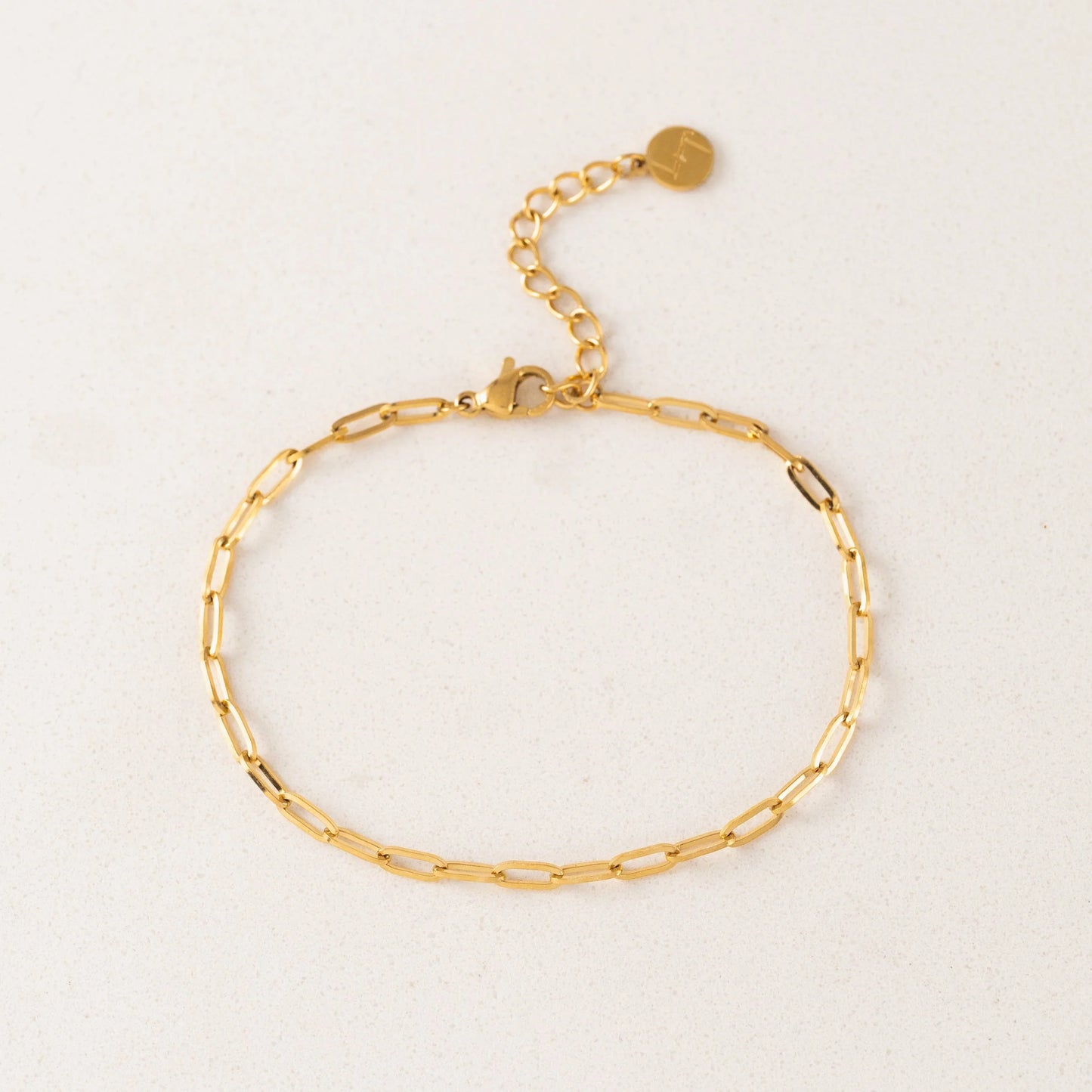 LOVER's TEMPO Gold Paperclip Chain Bracelet