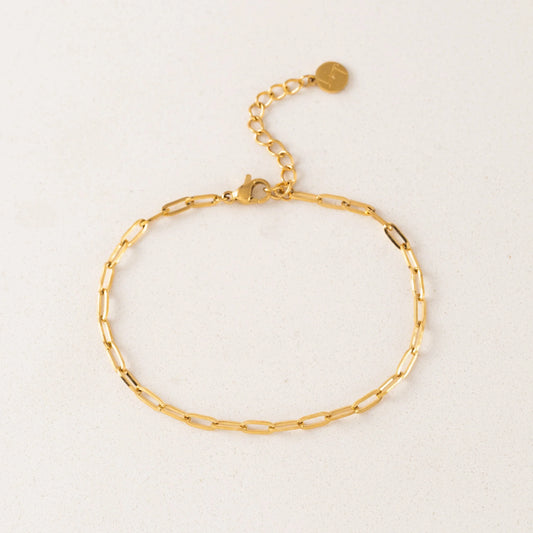 LOVER's TEMPO Gold Paperclip Chain Bracelet