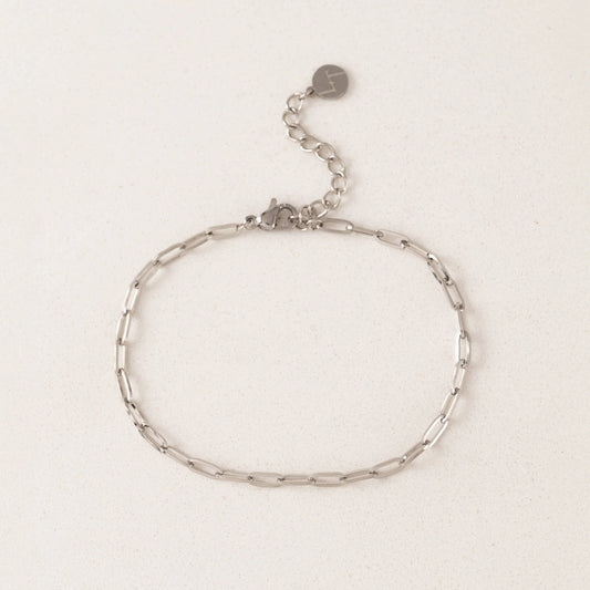 LOVER's TEMPO Silver Paperclip Chain Bracelet