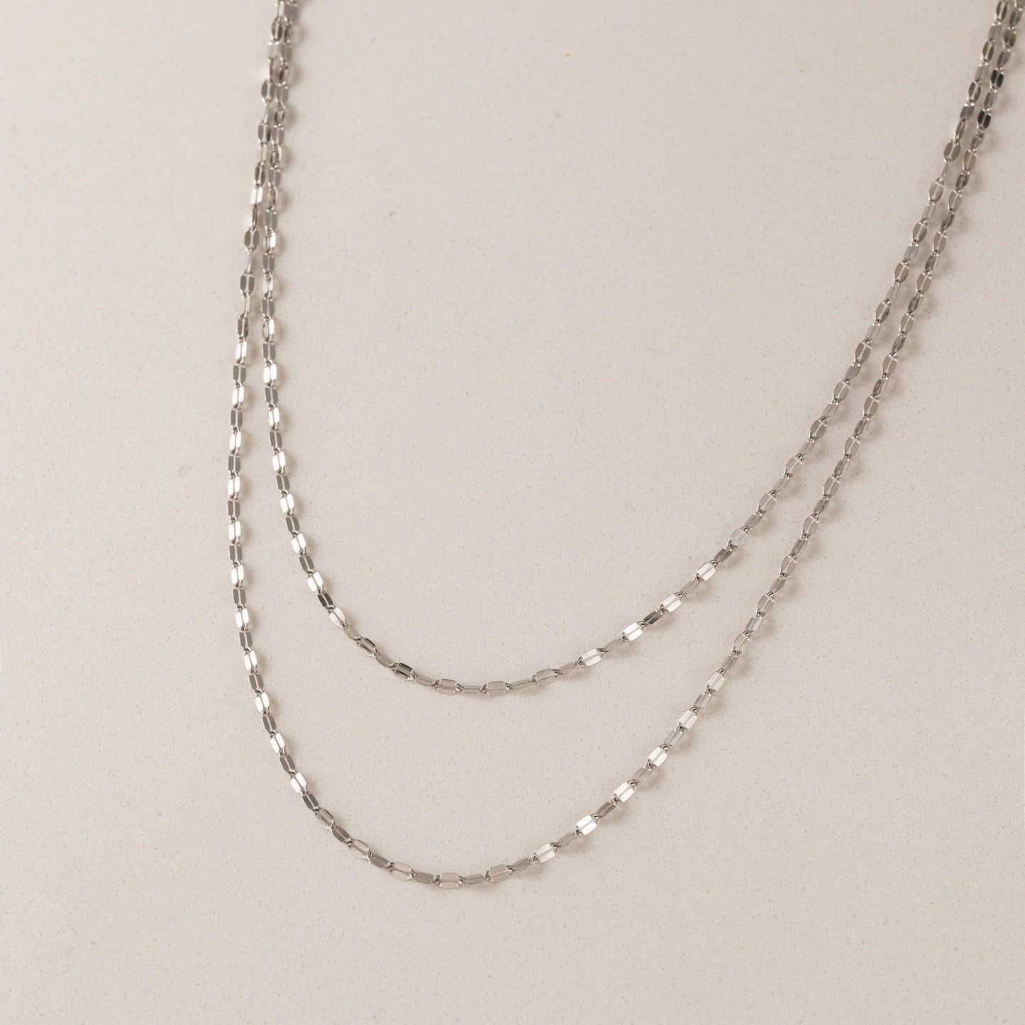 LOVER'S TEMPO Ray Layered Necklace - Silver