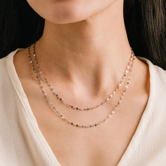 LOVER'S TEMPO Ray Layered Necklace - Silver