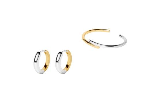 BAMBU Karma Earrings and Fusion Bracelet Set