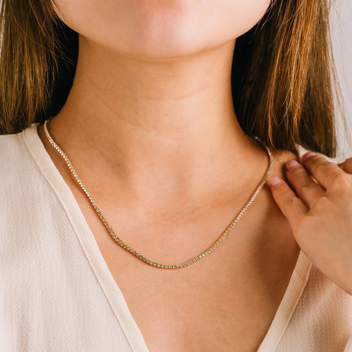 LOVER'S TEMPO Tennis Necklace - Clear
