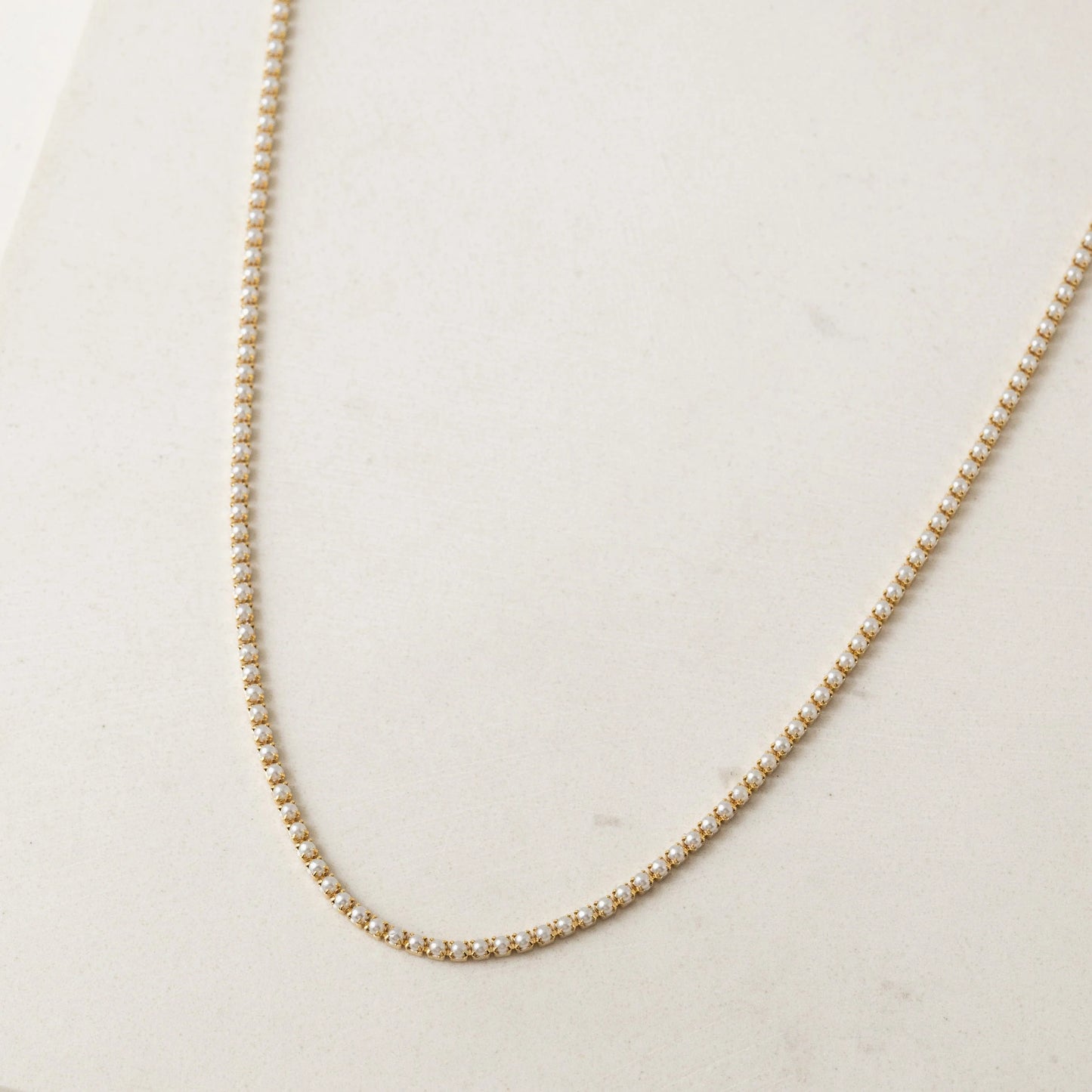LOVER'S TEMPO Tennis Necklace - Pearl