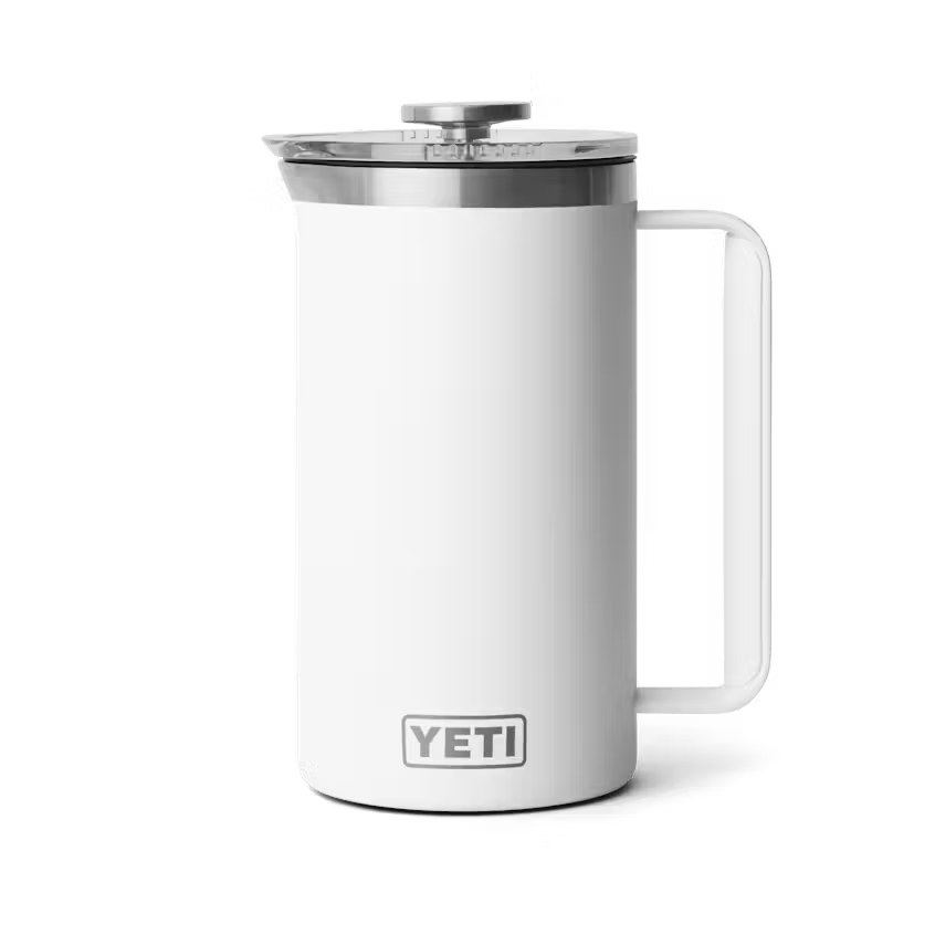 White YETI mug with handle on a white background